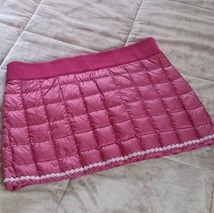 Quilted Down Mini Skirt Sz Large